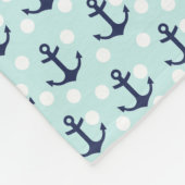 Tadellose nautischTupfen und Marine-Blau-Anker Fleecedecke (Ecke)