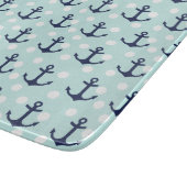 Tadellose nautischTupfen und Marine-Blau-Anker Schneidebrett (Ecke)