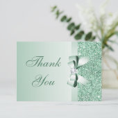 Tadellose Paillette, Bogen u. Diamant danken Ihnen Dankeskarte (Stehend Vorderseite)