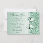 Tadellose Paillette, Bogen u. Diamant danken Ihnen Dankeskarte (Rückseite)