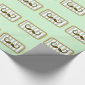 Tadellose Retro Schnurrbärte Geschenkpapier (Ecke)