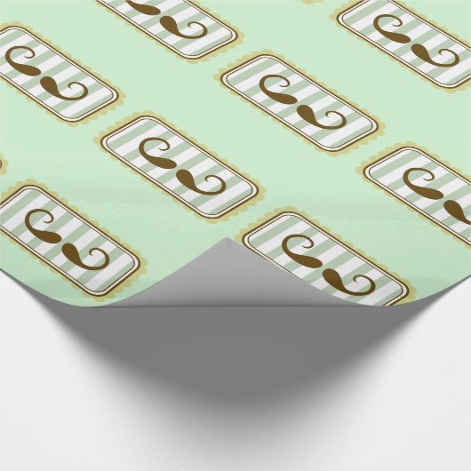 Tadellose Retro Schnurrbärte Geschenkpapier (Ecke)