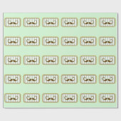 Tadellose Retro Schnurrbärte Geschenkpapier (Flach)