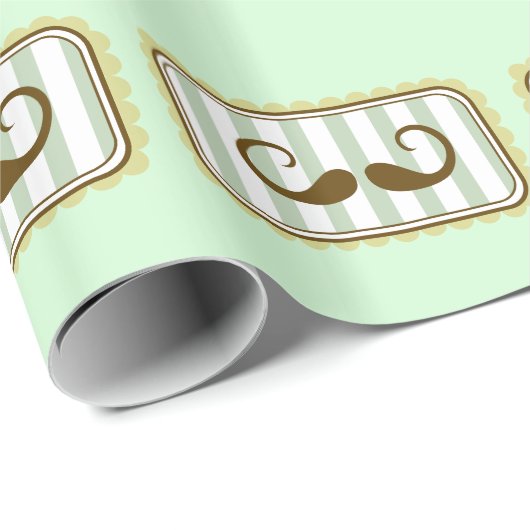 Tadellose Retro Schnurrbärte Geschenkpapier (Rolleneckpunkt)