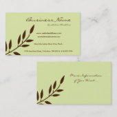 Tadellose Schokoladen-Rebe-Visitenkarten Visitenkarte (Vorne/Hinten)