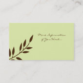 Tadellose Schokoladen-Rebe-Visitenkarten Visitenkarte (Rückseite)