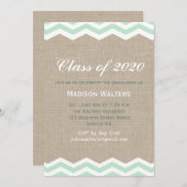 Tadellose Sparren auf Leinwand-Abschluss-Einladung Einladung (Vorne/Hinten)