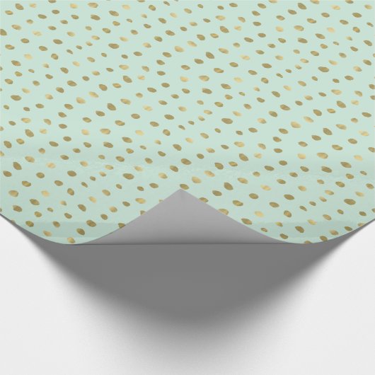 Tadellose und hübsche Goldpunkte Geschenkpapier (Ecke)