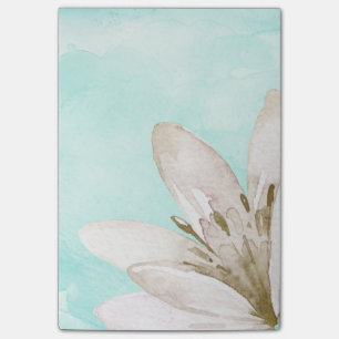 Tadellose Watercolor-Weiß-Blume Post-it Klebezettel