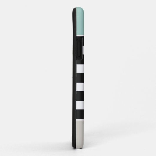 Tadellose weiße schwarze beige Streifen - Case-Mate iPhone Hülle (Hinten/Rechts)