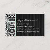 Tadellose Zebra-Mode-Berater-Visitenkarte Visitenkarte (Rückseite)