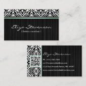 Tadellose Zebra-Mode-Berater-Visitenkarte Visitenkarte (Vorne/Hinten)