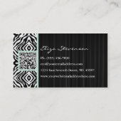 Tadellose Zebra-Mode-Berater-Visitenkarte Visitenkarte (Rückseite)