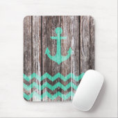 Tadelloser Anker auf altem Holz Mousepad (Mit Mouse)
