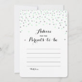 Tadelloser Babyparty-Spiel-Rat | des Silber-2x, Einladung (Rückseite)