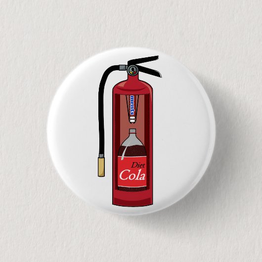 Tadelloser Diät-Kolabaum-Soda-Feuerlöscher Button (Vorderseite)