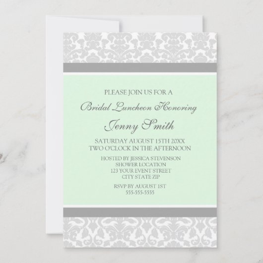 Tadelloser grauer einladung (Rückseite)