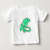Tadelloser grüner Drache durch Carrie Michael Baby T-shirt (Vorderseite)