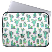 Tadelloser grüner Kaktus u. saftiges Laptopschutzhülle (Vorderseite)