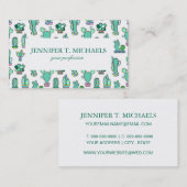 Tadelloser grüner Kaktus u. saftiges Visitenkarte (Vorne/Hinten)