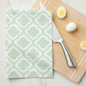 Tadelloser grüner Marokkaner Quatrefoil Klee Geschirrtuch (Viertel Falte)