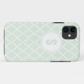 Tadelloser grüner Quatrefoil Monogramm IPhone 5 Case-Mate iPhone Hülle (Rückseite (Horizontal))