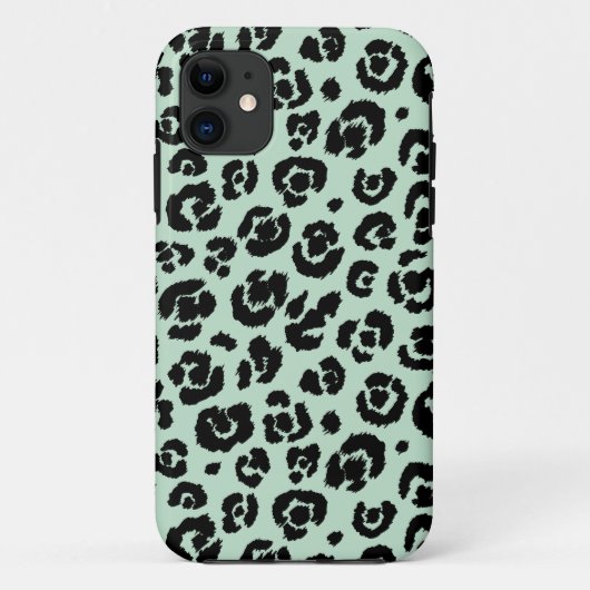 Tadelloser grüner schwarzer Leopard-Druck Case-Mate iPhone Hülle (Rückseite)