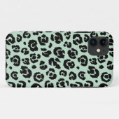 Tadelloser grüner schwarzer Leopard-Druck Case-Mate iPhone Hülle (Rückseite (Horizontal))