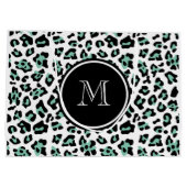 Tadelloser grüner schwarzer Leopard-Tierdruck mit Große Geschenktüte (Rückseite)