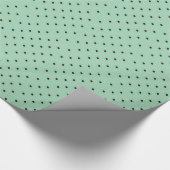 Tadelloser grüner und hellbrauner Tupfen-Entwurf Geschenkpapier (Ecke)