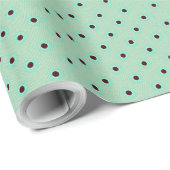 Tadelloser grüner und hellbrauner Tupfen-Entwurf Geschenkpapier (Rolleneckpunkt)