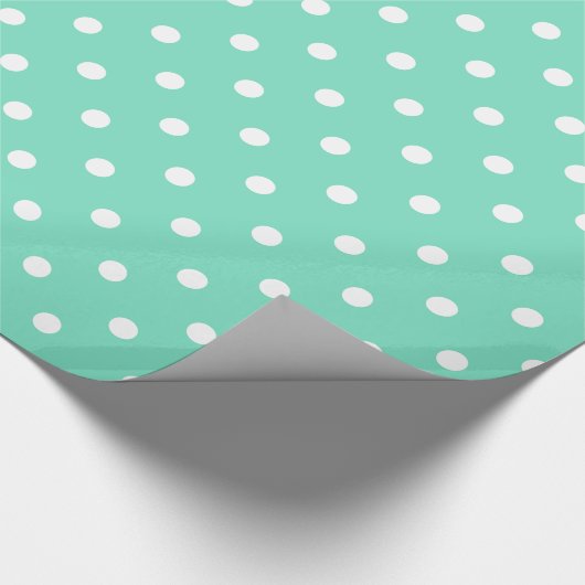 Tadelloser grüner weißer Tupfen-pickeliges Muster Geschenkpapier (Ecke)