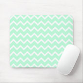 Tadelloser grüner Zickzack-Zickzack Streifen Mousepad (Mit Mouse)