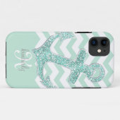 Tadelloser Imitat-Glitzer-Anker-Zickzack Case-Mate iPhone Hülle (Rückseite (Horizontal))