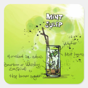 Tadelloser Julep - Cocktail-Geschenk Quadratischer Aufkleber