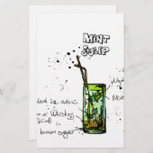 Tadelloser Julep-Cocktail-Rezept Briefpapier (Vorne/Hinten)