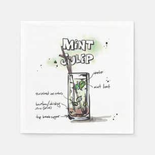 Tadelloser Julep-Getränk-Rezept-Cocktail-Serviett Serviette