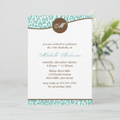 Tadelloser Leopard-Druck-Geburtstag Einladung (Stehend Vorderseite)