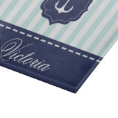 Tadelloser Marine-Blau-Anker-nautischindividueller Schneidebrett (Ecke)