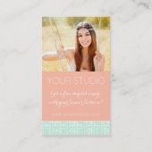 Tadelloser Pfirsich-griechisches Telefonnummerkarte (Rückseite)