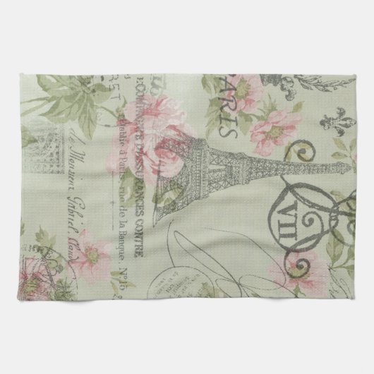 tadelloser rosa botanischer Paris-mit Geschirrtuch (Horizontal)