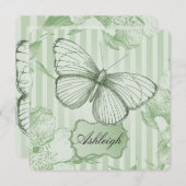 Tadelloser Schmetterling 16. Geburtstag Einladung (Vorne/Hinten)