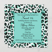 Tadelloser Schnee-Leopard-Bonbon 16 Einladung (Vorne/Hinten)