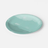 Tadelloses Aquarell Ombre Pappteller (Schrägansicht)