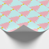 Tadelloses Blau, Weihnachtsbaum Geschenkpapier (Ecke)