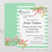 Tadelloses BlumenBrautparty des Einladung (Vorne/Hinten)
