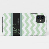 Tadelloses Eiscreme-Grün-Zickzack-Muster mit Case-Mate iPhone Hülle (Rückseite (Horizontal))
