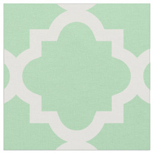 Tadelloses grünes Gewebe Quatrefoil Muster- Stoff