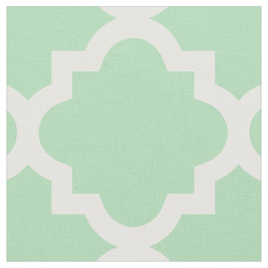 Tadelloses grünes Gewebe Quatrefoil Muster-| Stoff (Nahaufnahme)