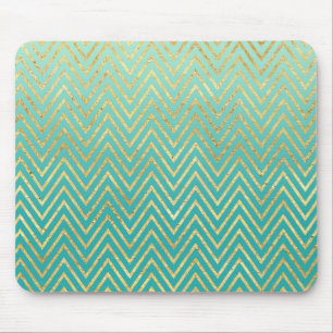 Tadelloses grünes Gold bezauberndes Zickzack Ombr Mousepad
